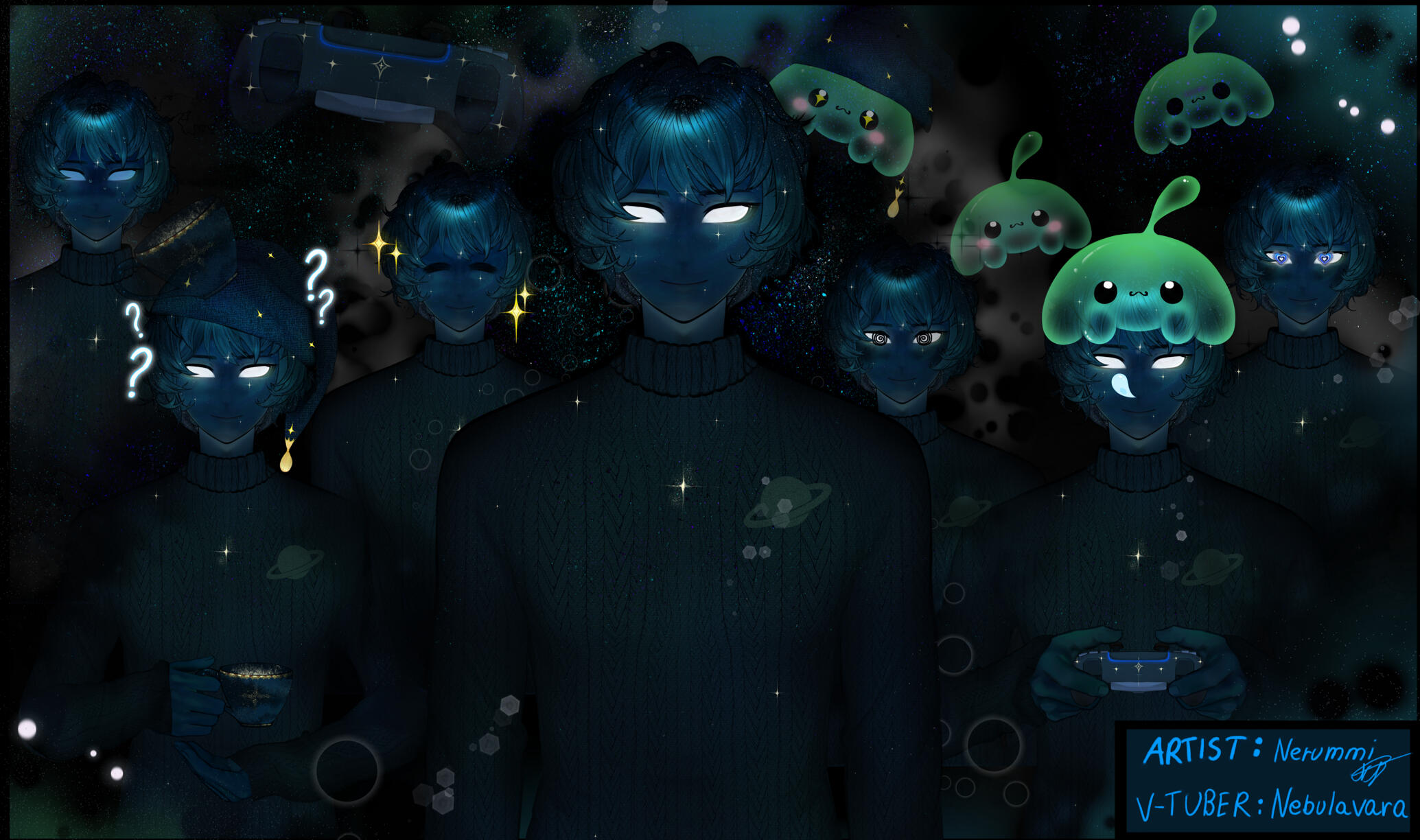 HALFBODY Vtuber model art